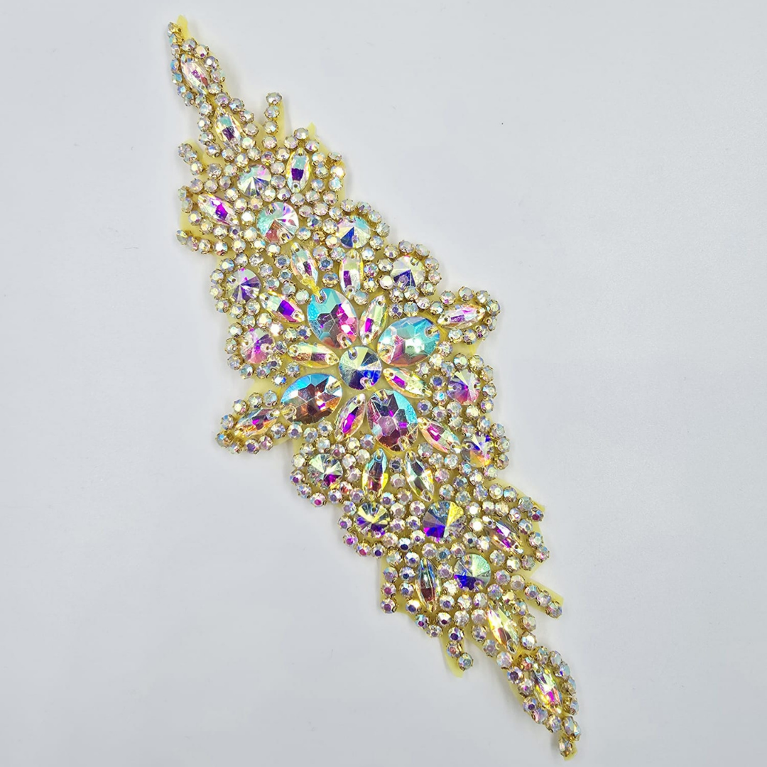 APLICATIE TERMOADEZIVA CU CRISTALE 24X9CM