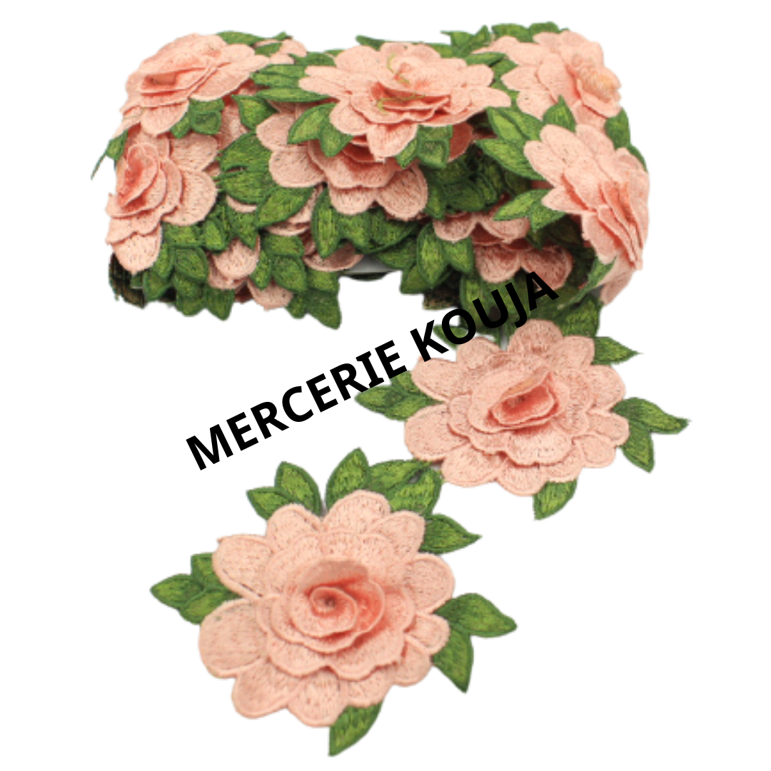 DANTELA POLIESTER MODEL TRANDAFIR 10CM