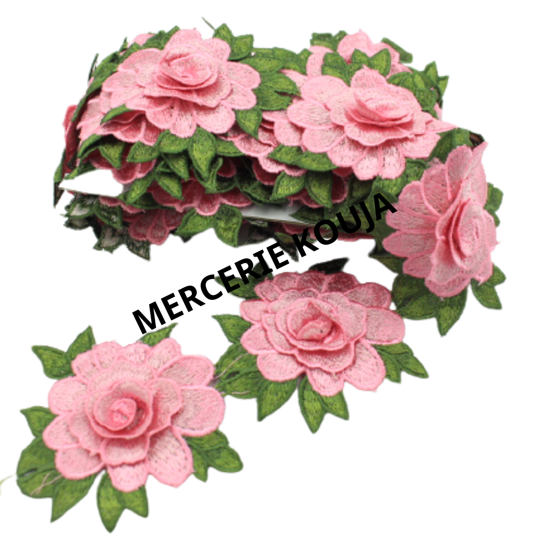 DANTELA POLIESTER MODEL TRANDAFIR 10CM