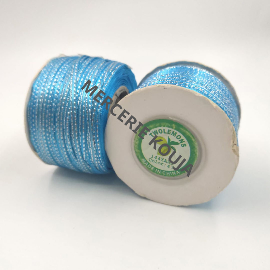 BANDA SATEN CU FIR ARGINTIU LAME