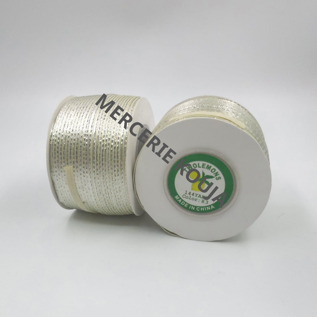 BANDA SATEN CU FIR ARGINTIU LAME