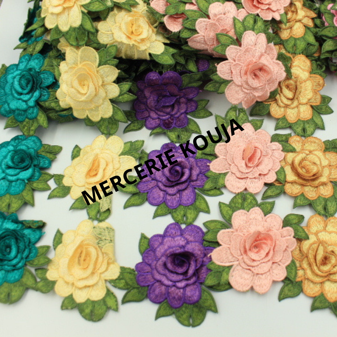 DANTELA POLIESTER MODEL TRANDAFIR 10CM