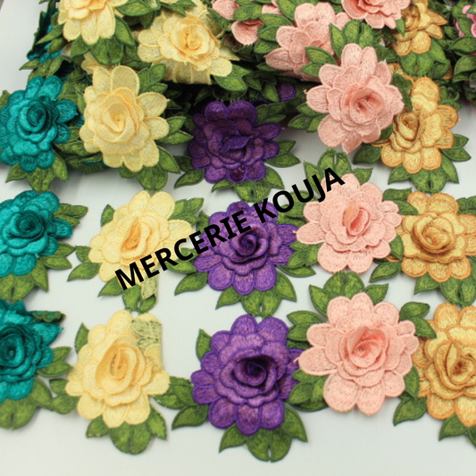 DANTELA POLIESTER MODEL TRANDAFIR 10CM