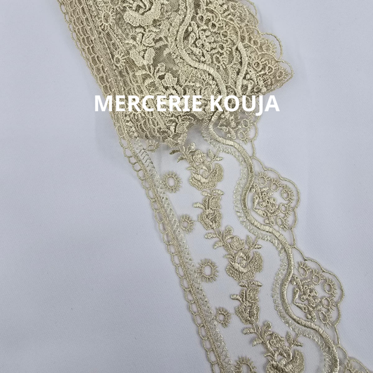 DANTELA POLIESTER CU TIUL 9CM