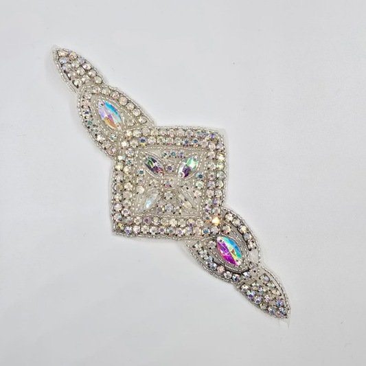 APLICATIE TERMOADEZIVA CU CRISTALE 18.5X8 CM